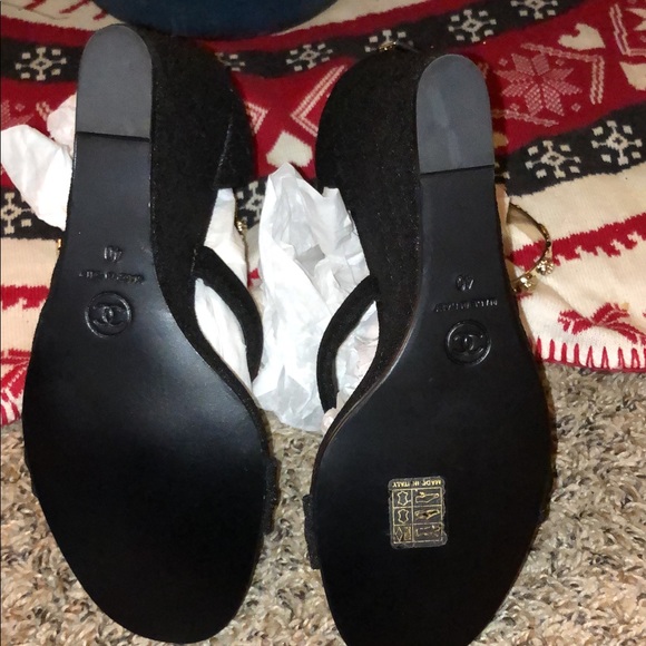 Chanel Wedges with Metal Ankle Strap (size:40) - Picture 11 of 12
